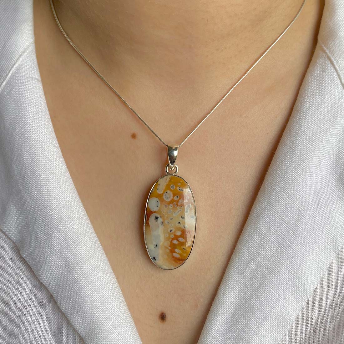 Deerfawn Jasper Pendant-(DFJ-P-7.)